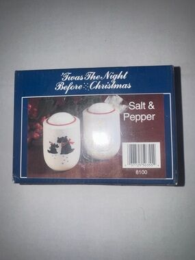 Vintage Noritake 'Twas The Night Before Christmas salt and pepper NIB